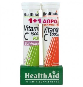 Health Aid Promo Pack Vitamin C 1000mg Plus Echinacea με Δώρο Vitamin C 1000mg (20+20 tabs)