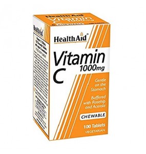 Health Aid Vitamin C 1000mg - 100 Μασώμενες Ταμπλέτες